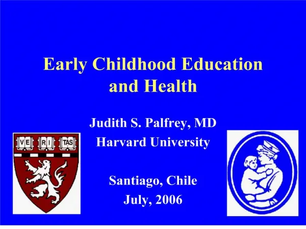 Early Childhood Education and Health