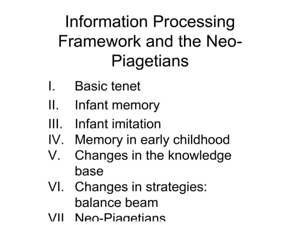 Information Processing Framework and the Neo-Piagetians
