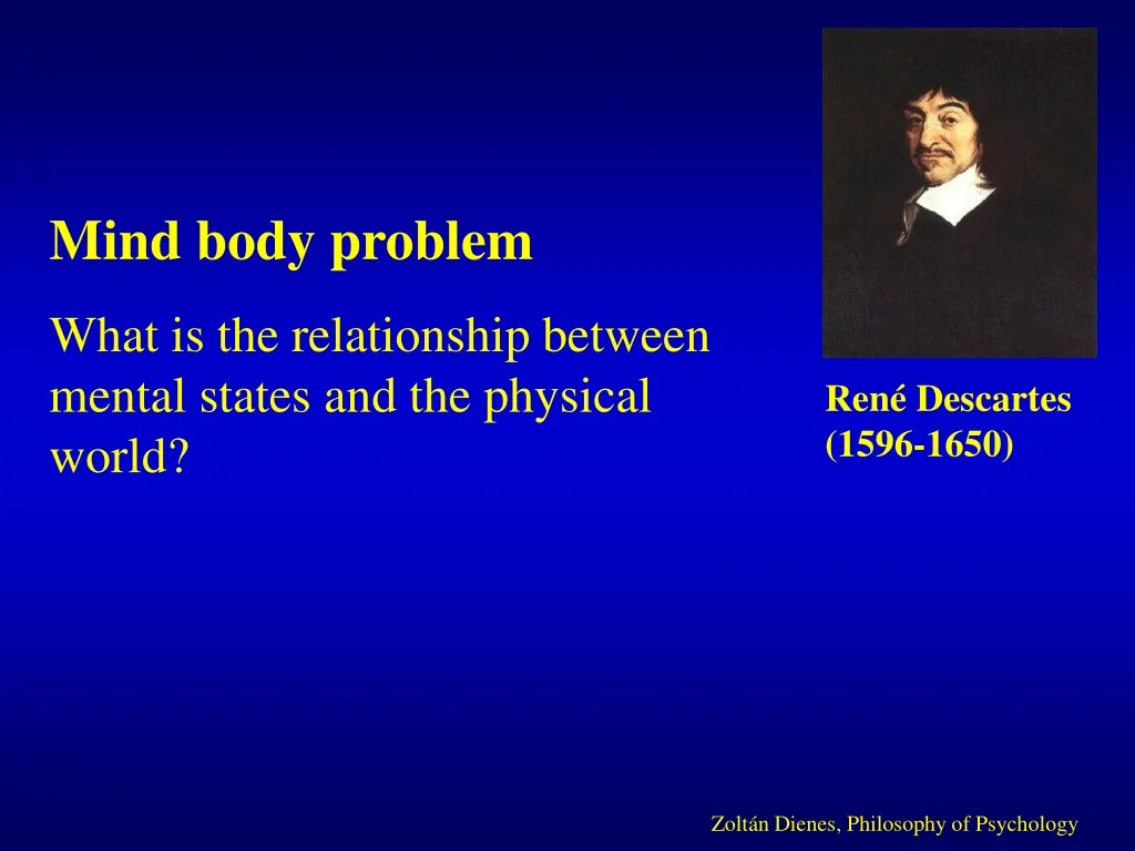 mind body problem what is the relationship