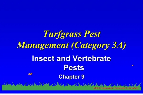 Turfgrass Pest Management Category 3A