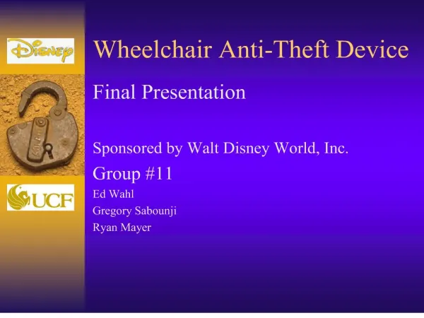 Wheelchair Anti-Theft Device
