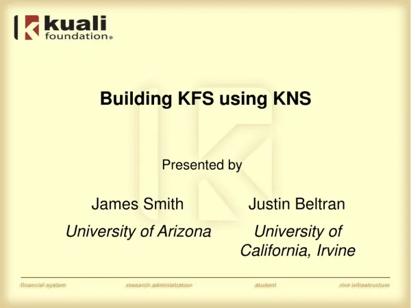 Building KFS using KNS