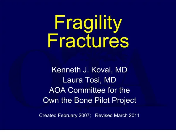 Fragility Fractures