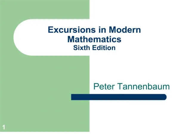 Excursions in Modern Mathematics Sixth Edition
