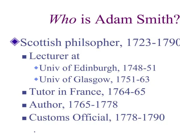 What did Adam Smith say about Self-Love
