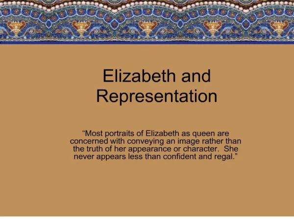 Elizabeth and Representation