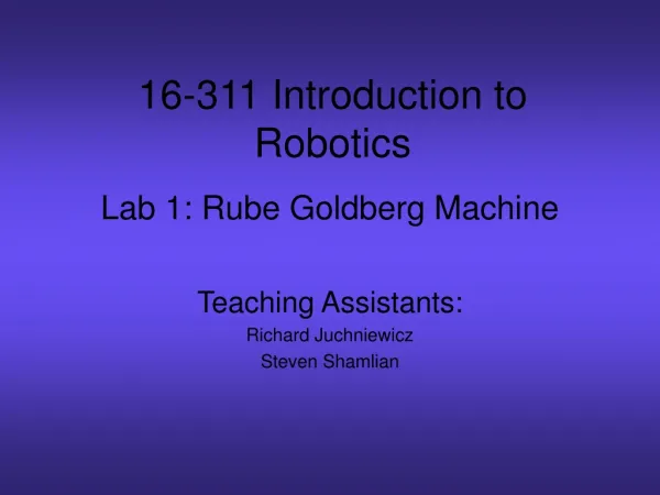 Lab 1: Rube Goldberg Machine