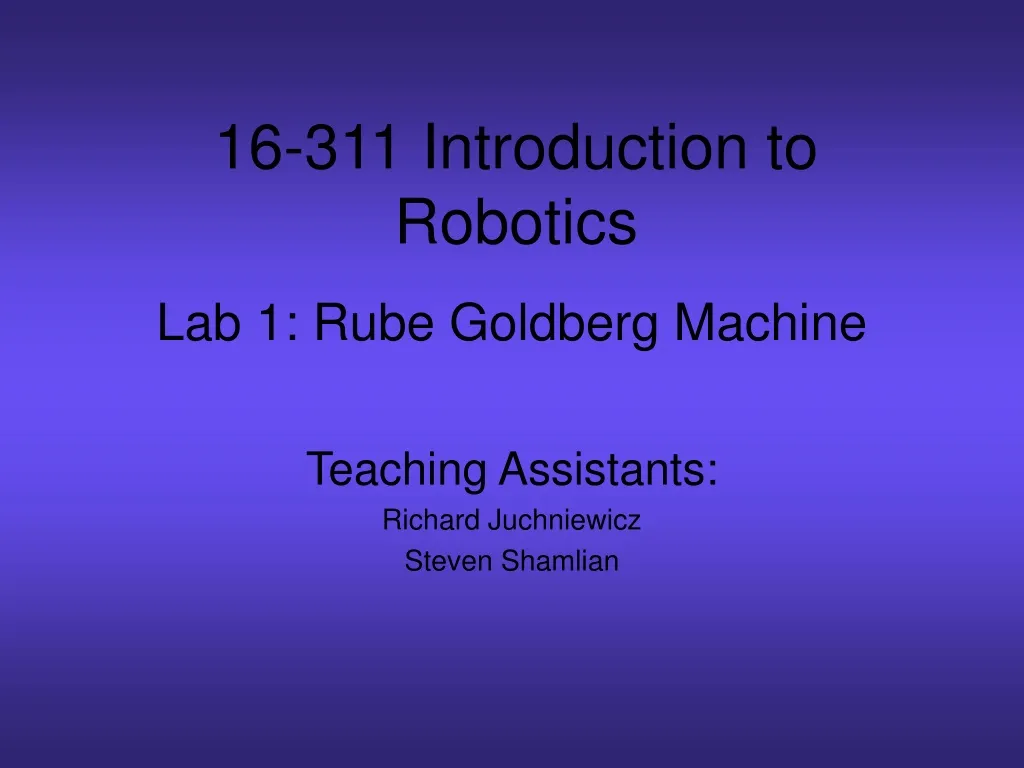 lab 1 rube goldberg machine