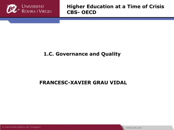 1.C. Governance and Quality