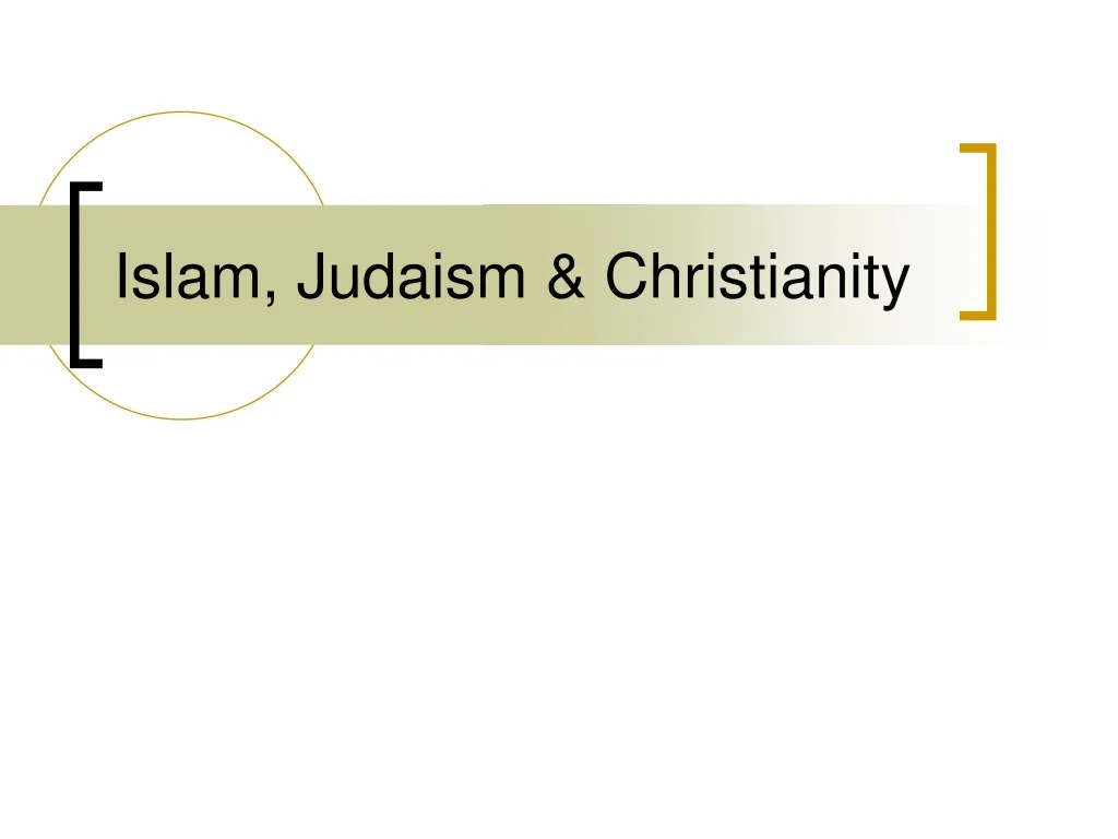 islam judaism christianity