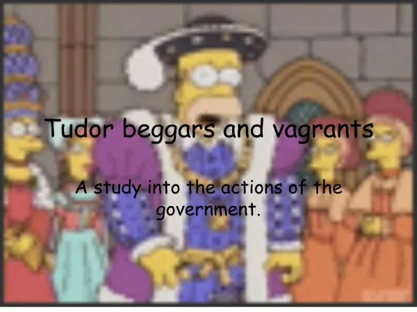 Tudor beggars and vagrants