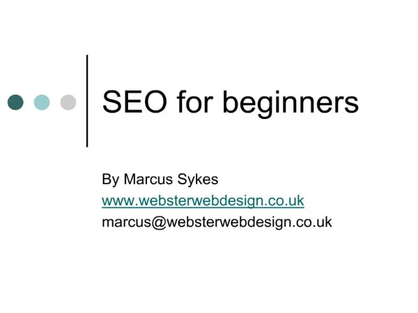 SEO for beginners