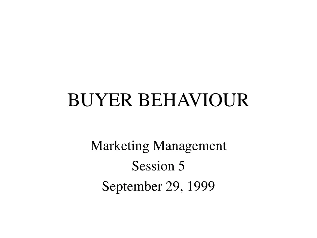buyer behaviour