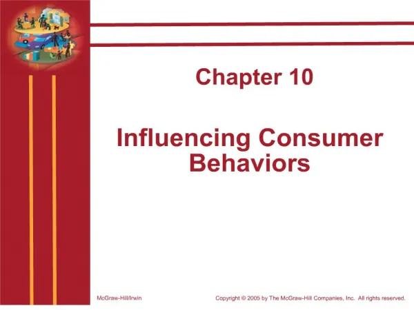Influencing Consumer Behaviors