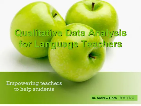 Qualitative Data Analysis for Language Teachers