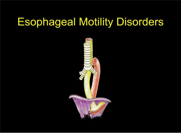 Esophageal Motility Disorders