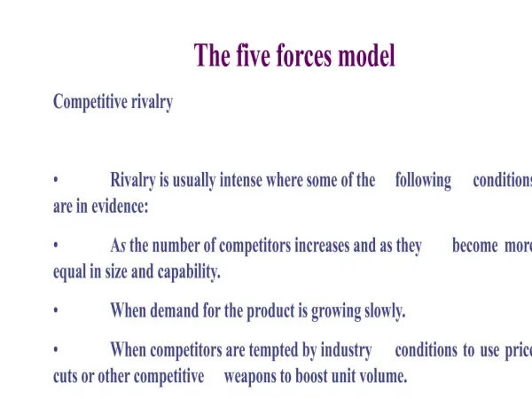 A Primer on Competitive Strategy Presentation by A V Vedpuriswar MAY 2005