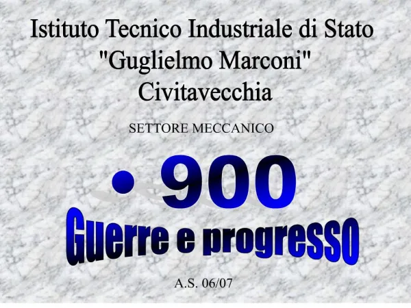 Istituto Tecnico Industriale di Stato Guglielmo Marconi Civitavecchia