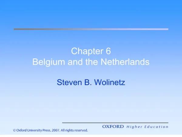 Chapter 6 Belgium and the Netherlands