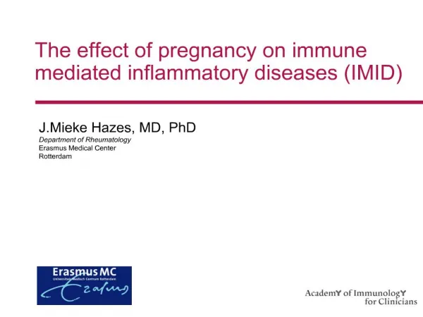 The effect of pregnancy on immune mediated inflammatory diseases IMID