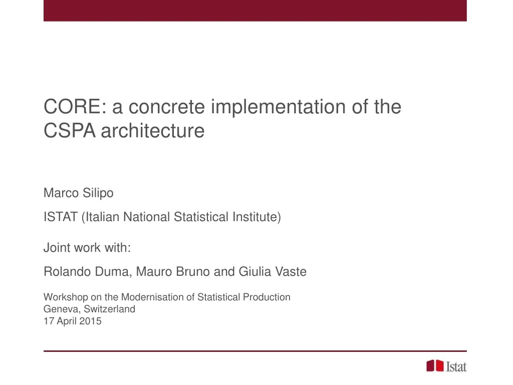 core a concrete implementation of the cspa