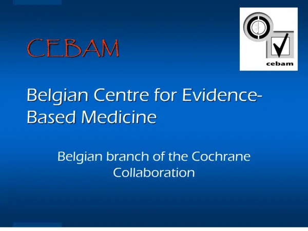 CEBAM Belgian Centre for Evidence-B