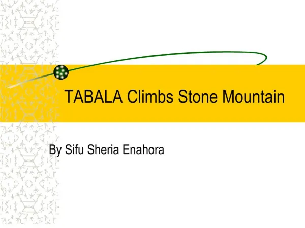 TABALA Climbs Stone Mountain