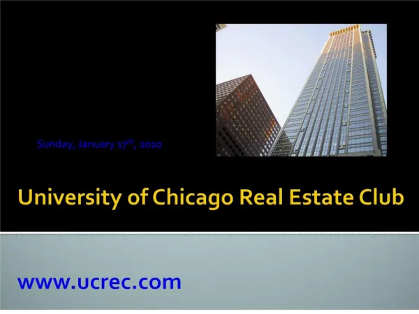 University of Chicago Real Estate Club ucrec
