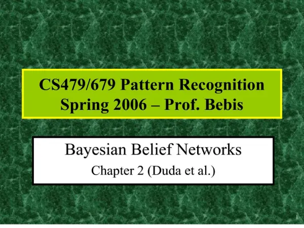 CS479679 Pattern Recognition Spring 2006