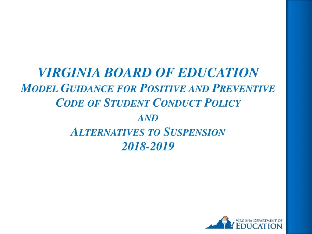 virginia board of education model guidance