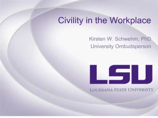 Civility in the Workplace - slide 1