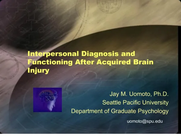 Interpersonal Diagnosis and Functioning After Acquired Brain Injury