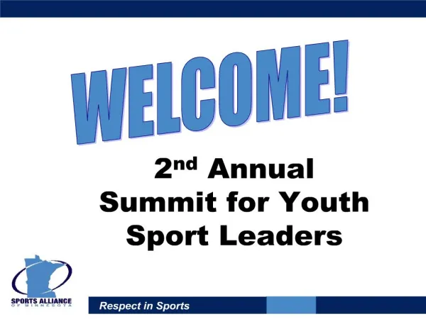 2nd Annual Summit for Youth Sport Leaders