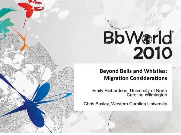 Beyond Bells and Whistles: Migration Considerations