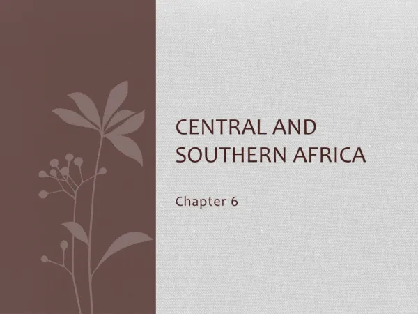 Central and Southern Africa