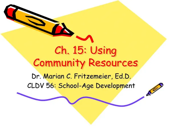 Ch. 15: Using Community Resources