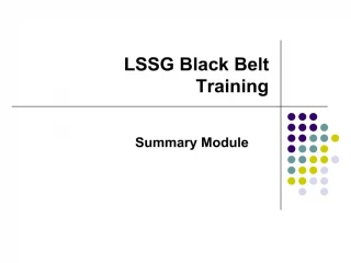 LSSG Black Belt Training - slide 1