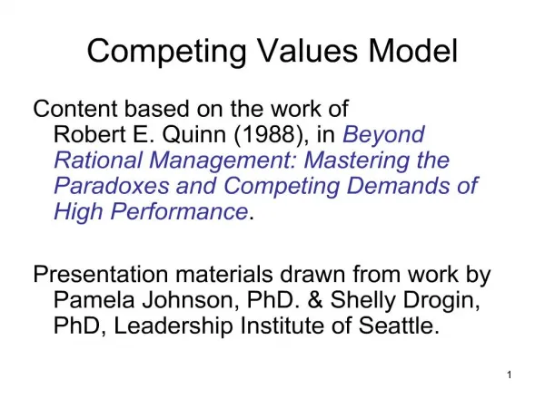 Competing Values Model