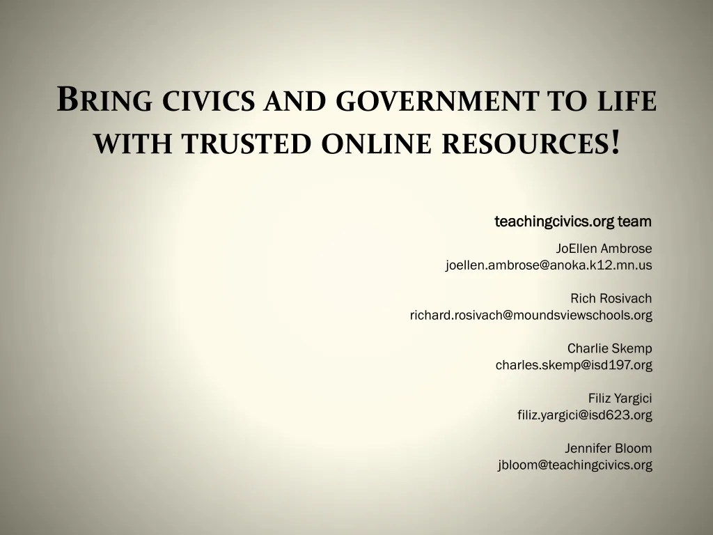 bring civics and government to life with trusted online resources