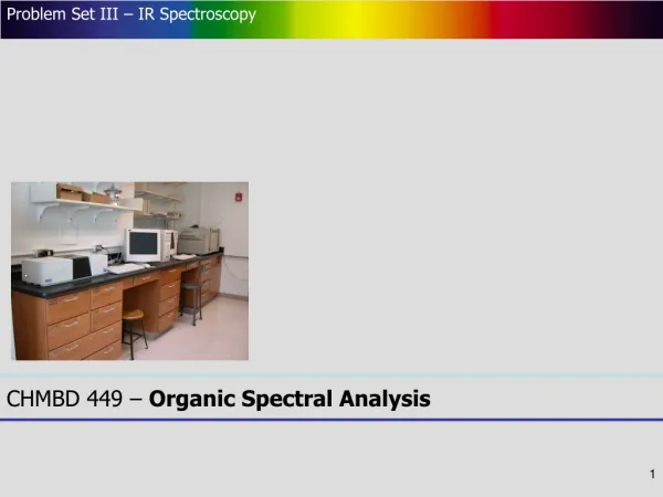 CHMBD 449 – Organic Spectral Analysis
