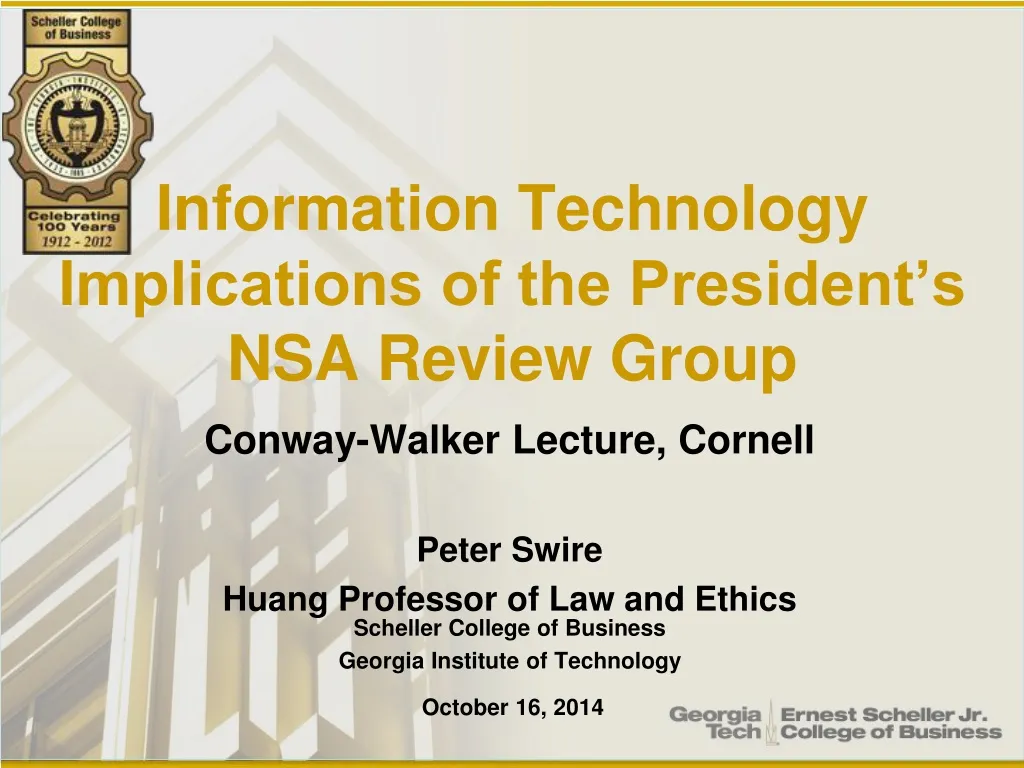 information technology implications of the president s nsa review group