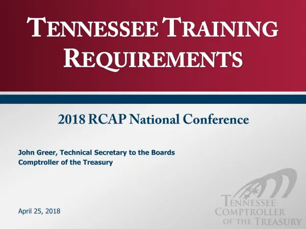 Tennessee Training Requirements