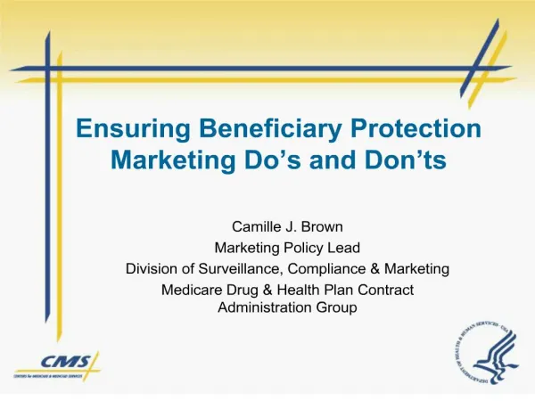Ensuring Beneficiary Protection Marketing Do s and Don ts