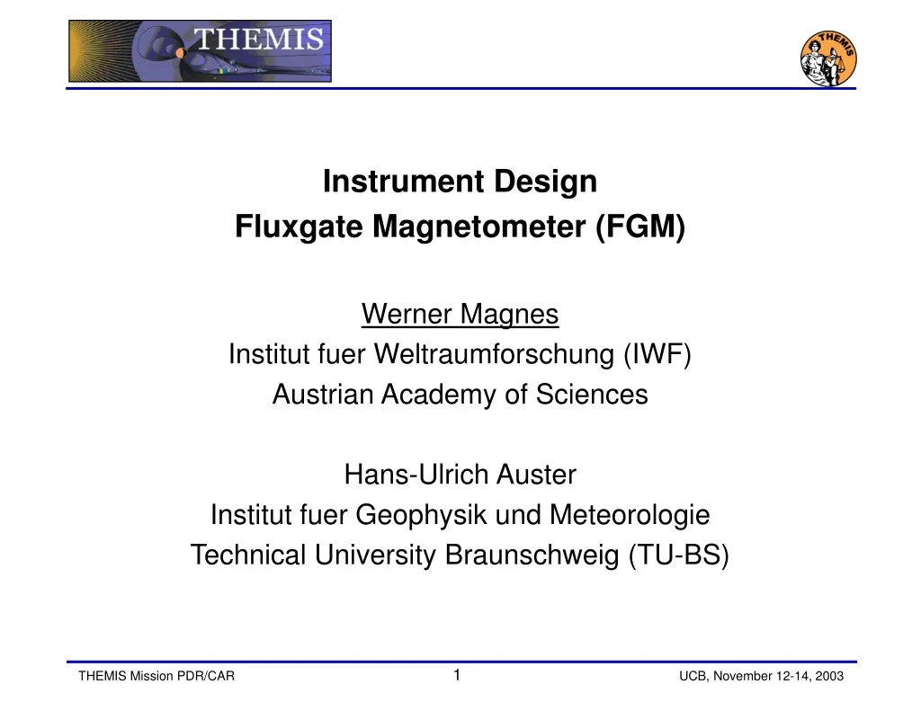 instrument design fluxgate magnetometer