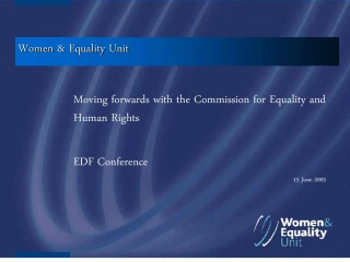 Women Equality Unit - slide 1