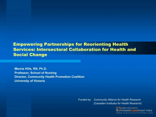 Empowering Partnerships for Reorienting Health Services