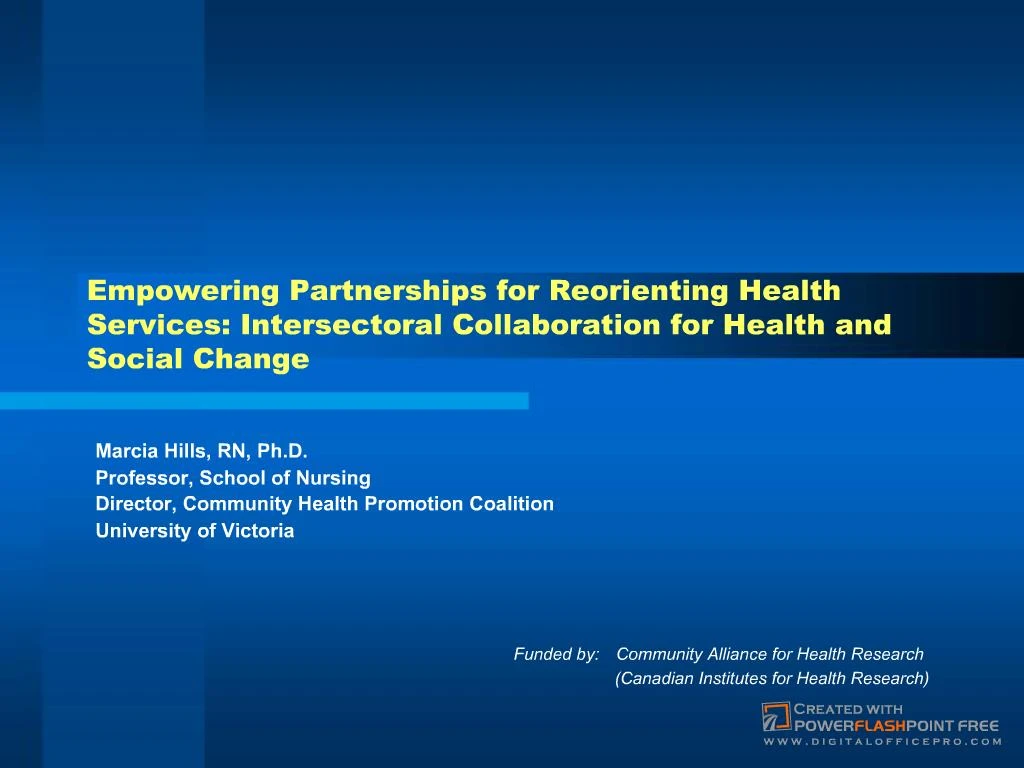Ppt Empowering Partnerships For Reorienting Health Services Powerpoint Presentation Id 2146