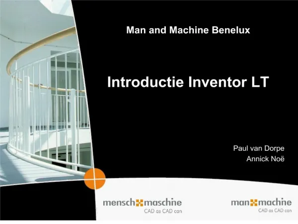 Man and Machine Benelux Introductie Inventor LT