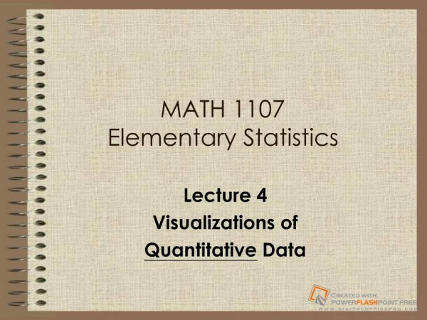 Visualization of Quantitative Data