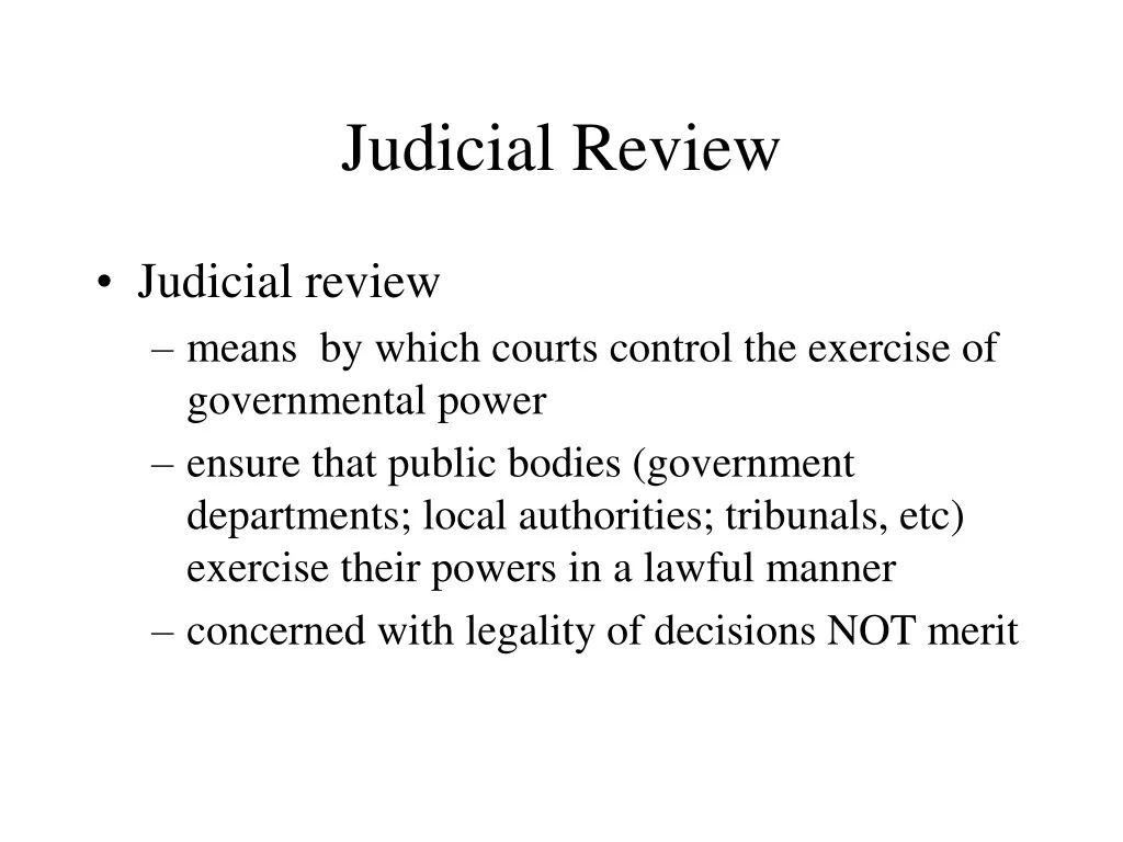 judicial review essay answers